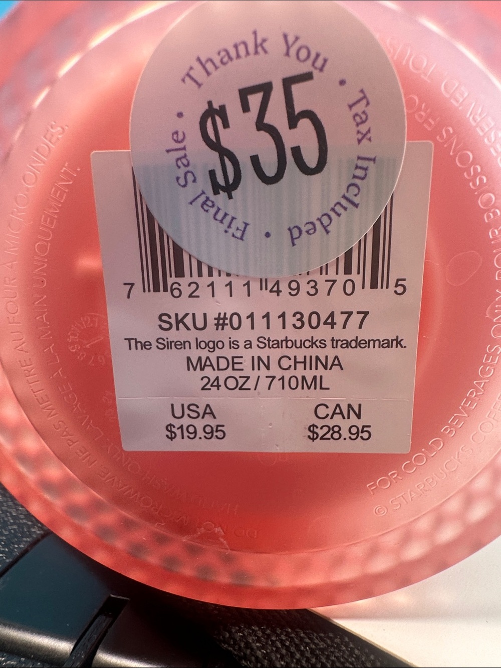 💗 Collector Favorite 2023 Release Starbucks Pink Studded Cup💗
✨NWT 24 oz Venti✨ - Picture 8 of 8
